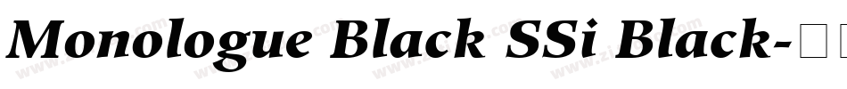 Monologue Black SSi Black字体转换